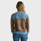 Roxy | Top s leopardím vzorem a jeansovými detaily