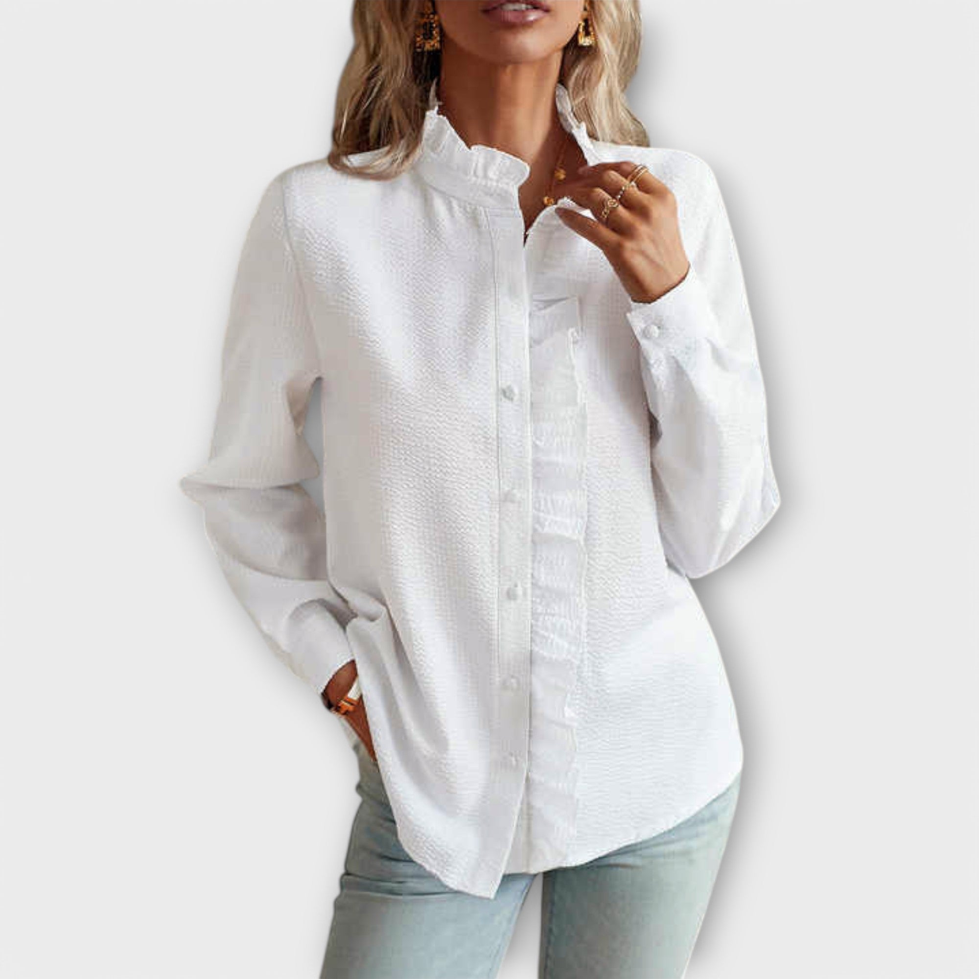 Lily - Elegantní Blůza s Dlouhým Rukávem